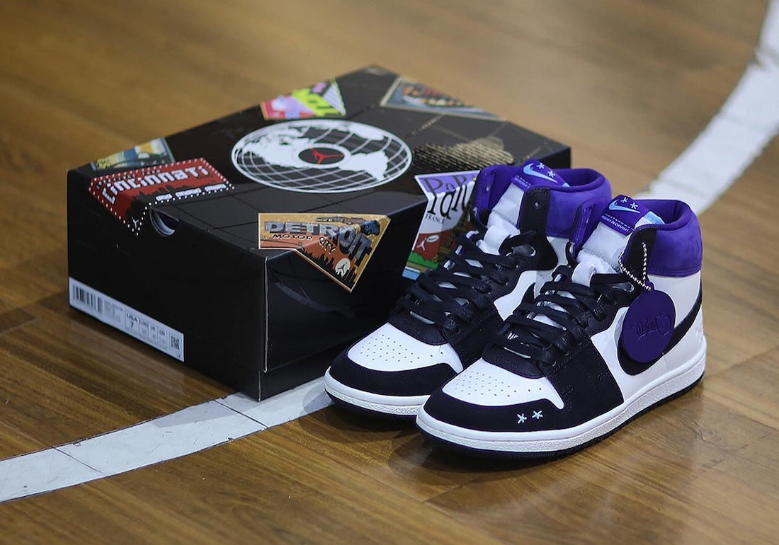 Jordan Air Ship SP x Opium (Black and Court Purple)