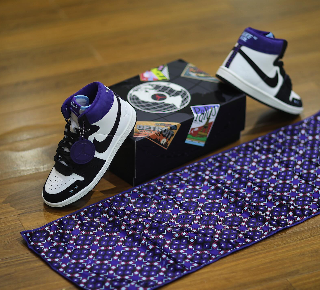 Jordan Air Ship SP x Opium (Black and Court Purple)