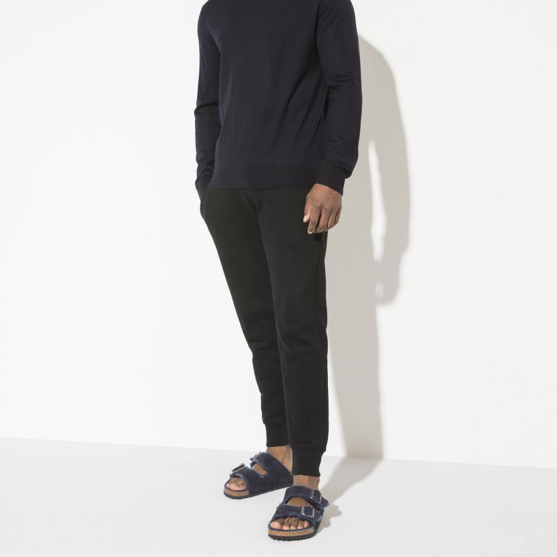 Birkenstock Arizona VL Shearling Midnight Suede Leather Wide Regular Slides (1020592)