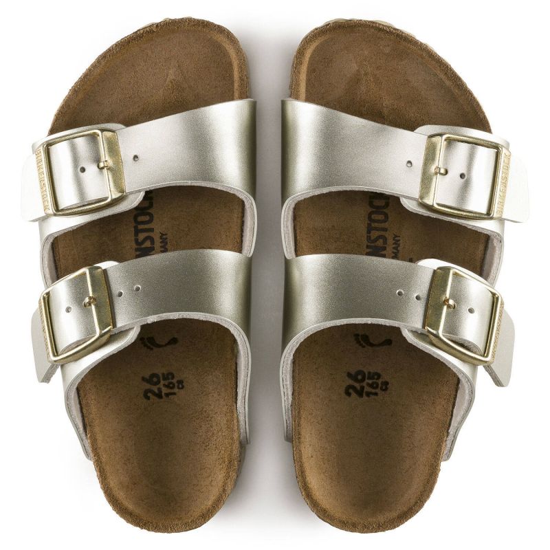 Birkenstock Arizona Kids Birko-Flor Electric Metallic Gold Narrow  (1014841)