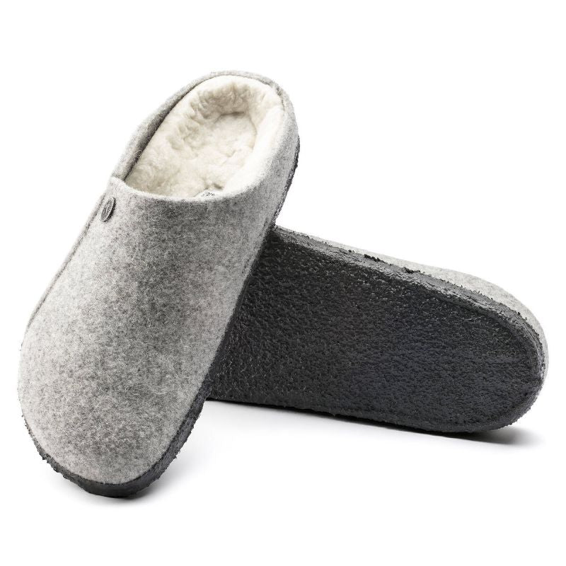 Birkenstock Zermatt Light Gray Wool Felt Insulated Men's/Women's Slippers Regular Wide (1015092)
