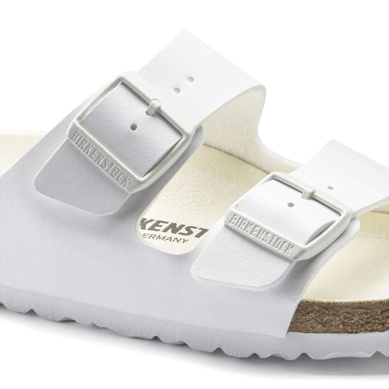 Birkenstock Arizona Birko-Flor Regular Women's/Men's Slides for Wide Feet for Summer, White (1019061)
