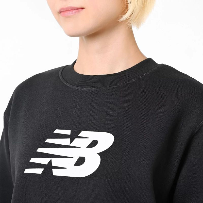 New Balance Sport Fleece Logo Crew Bk W WT43526BK sweatshirt