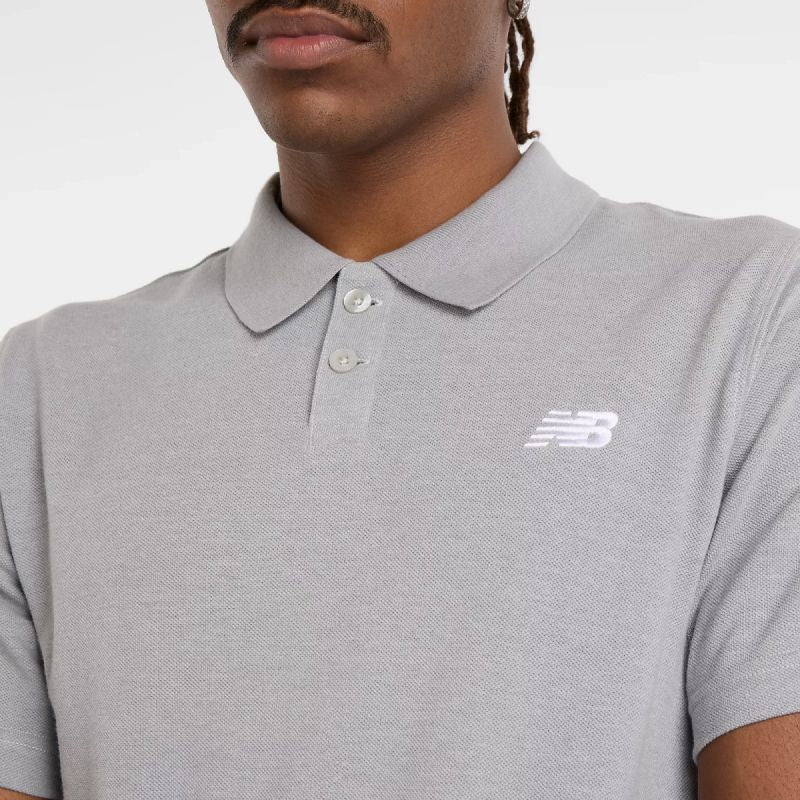 New Balance Cotton Pique Polo Shirt M MT51519AG
