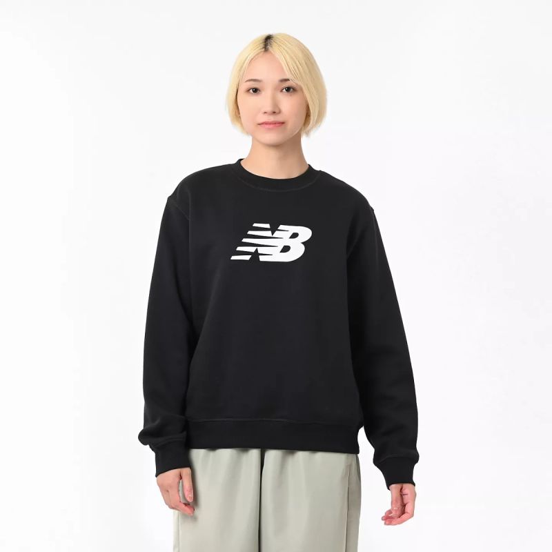 New Balance Sport Fleece Logo Crew Bk W WT43526BK sweatshirt