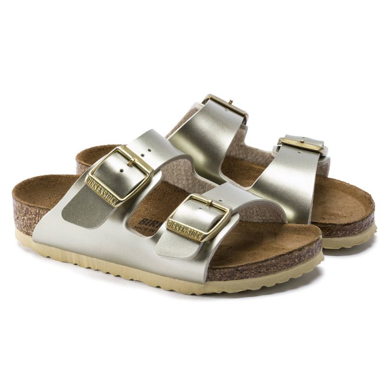 Birkenstock Arizona Kids Birko-Flor Electric Metallic Gold Narrow  (1014841)