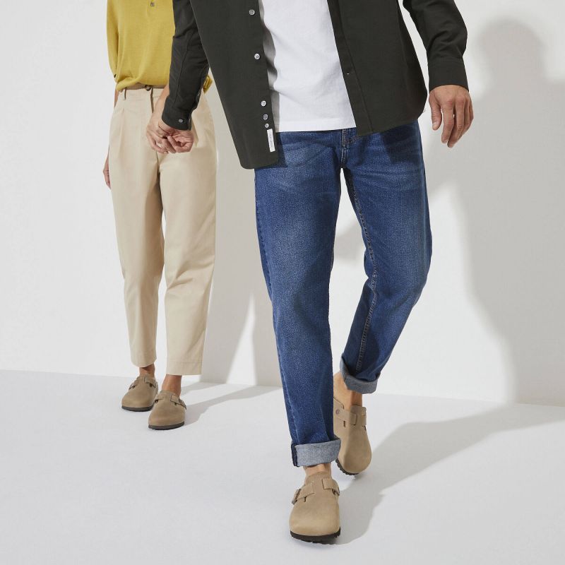 Birkenstock Boston Tabacco Brown Oiled Leather Narrow  for Women/Men (0960813)