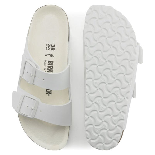 Birkenstock Arizona Birko-Flor Regular Women's/Men's Slides for Wide Feet for Summer, White (1019061)