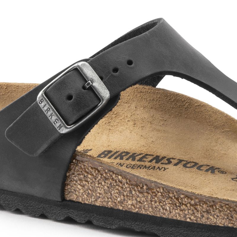 Birkenstock Gizeh NU Oiled Black Regular  for Women/Men (0845251)