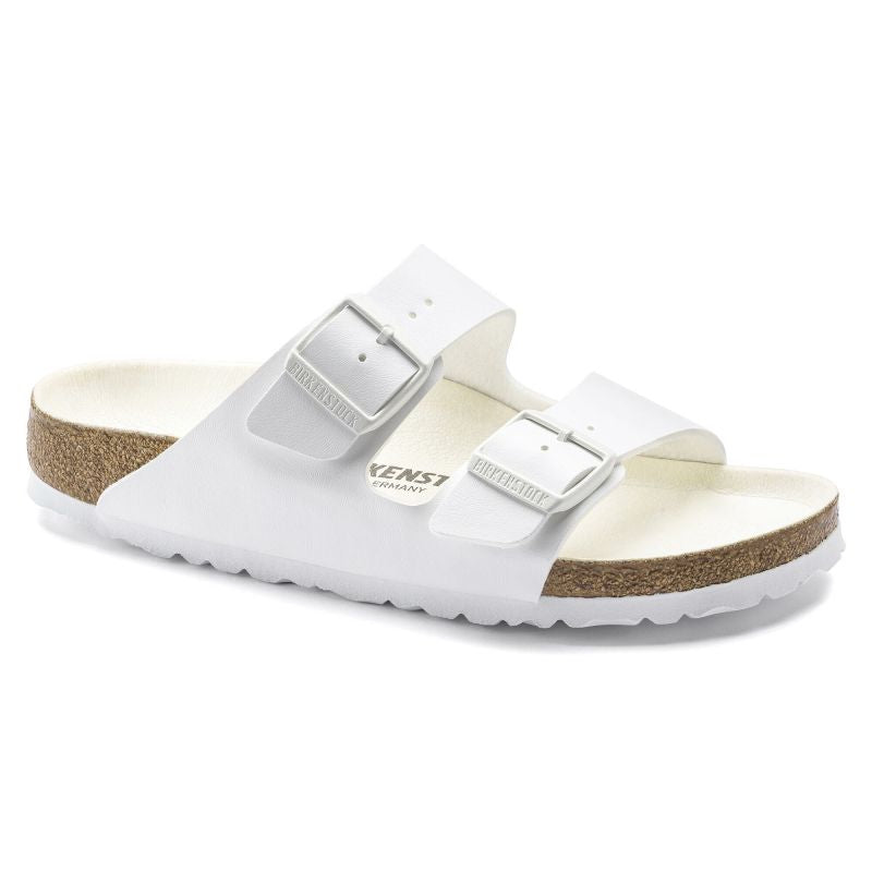 Birkenstock Arizona Birko-Flor Regular Women's/Men's Slides for Wide Feet for Summer, White (1019061)