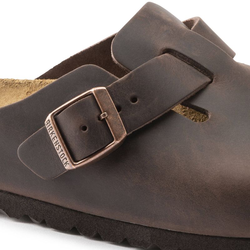Birkenstock Boston Habana Oiled Leather Regular Wide Women's/Men's Clogs (0860131)