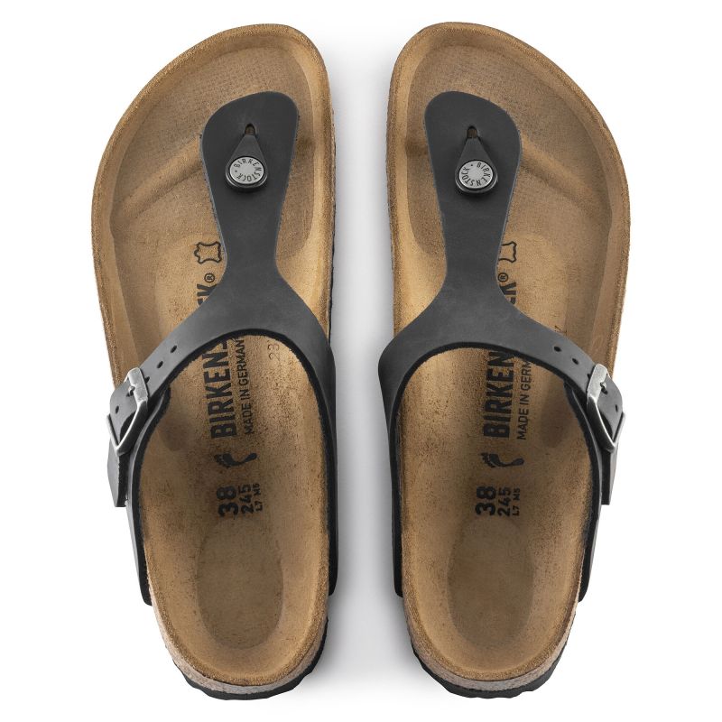 Birkenstock Gizeh NU Oiled Black Regular  for Women/Men (0845251)