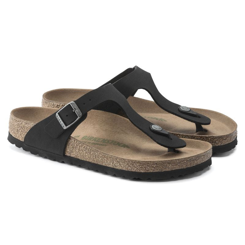 Birkenstock Gizeh Birko-Flor Women's Narrow Black  for Narrow Feet, Vegan Black (1020487)