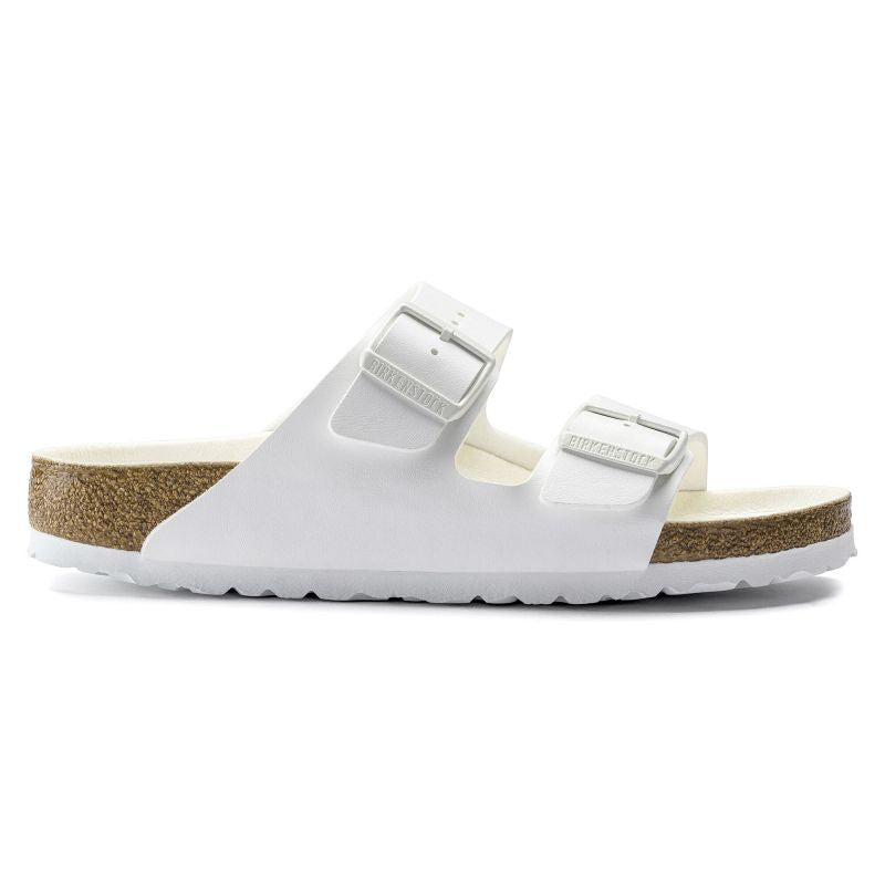 Birkenstock Arizona Birko-Flor Regular Women's/Men's Slides for Wide Feet for Summer, White (1019061)