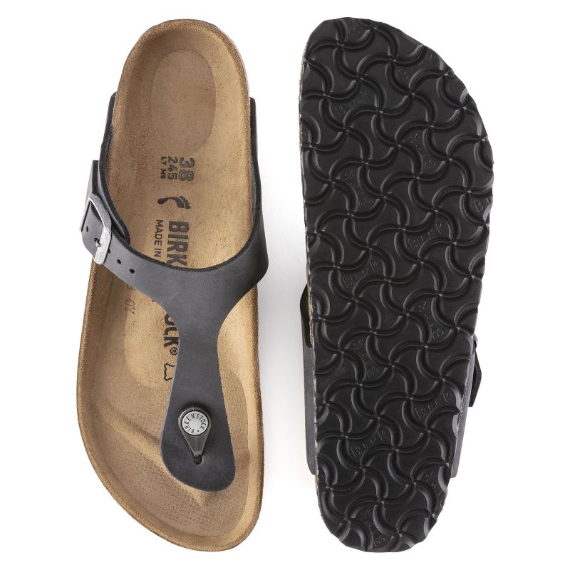 Birkenstock Gizeh NU Oiled Black Regular  for Women/Men (0845251)