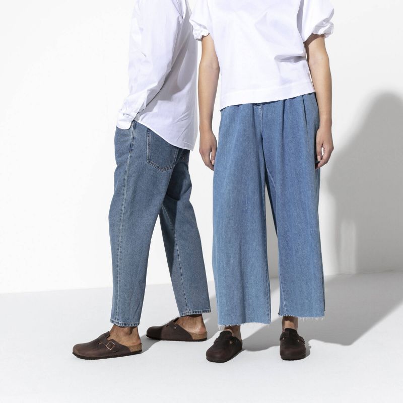 Birkenstock Boston Habana Oiled Leather Regular Wide Women's/Men's Clogs (0860131)