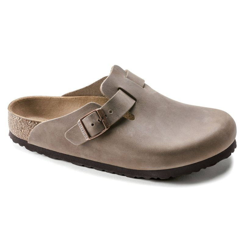 Birkenstock Boston Tabacco Brown Oiled Leather Narrow  for Women/Men (0960813)