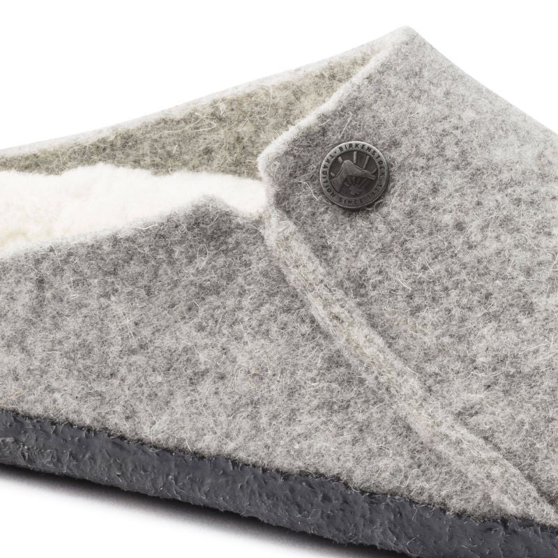 Birkenstock Zermatt Light Gray Wool Felt Insulated Men's/Women's Slippers Regular Wide (1015092)