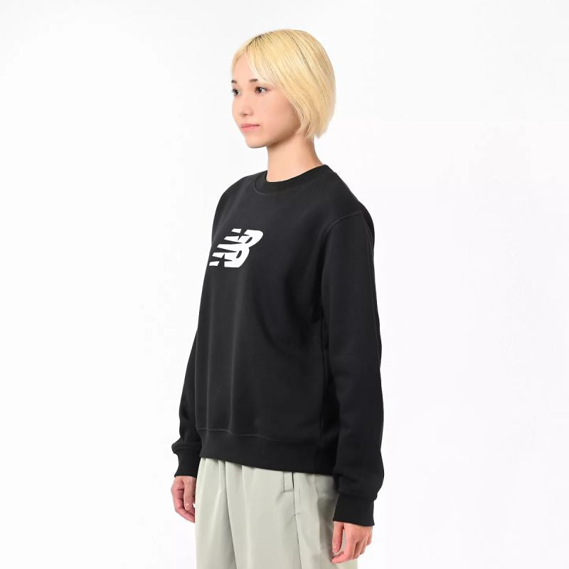 New Balance Sport Fleece Logo Crew Bk W WT43526BK sweatshirt