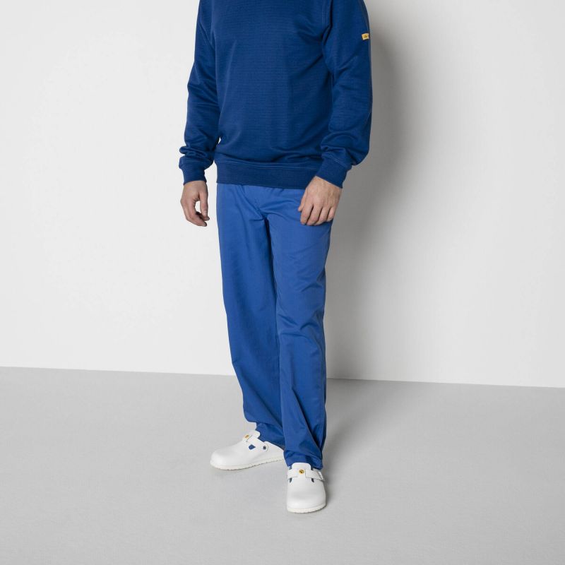 Birkenstock Boston ESD White women's clogs, natural leather, narrow medical slippers (0061378)